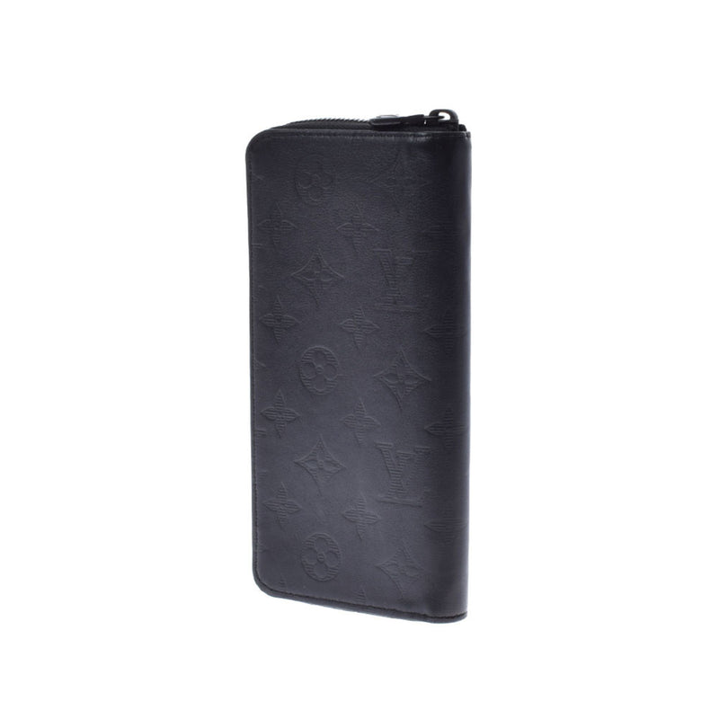 LOUIS VUITTON Monogram Shadow Zippy Vertical Black M62902 Men's Leather Wallet
