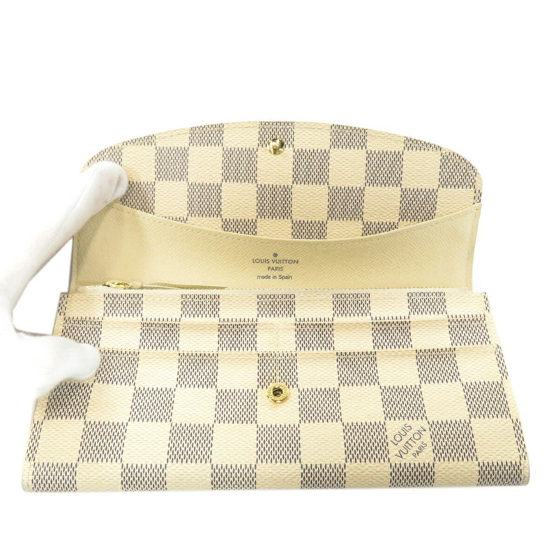 Louis Vuitton N63546 Emilie Wallet Damier Azul Long Wallet Bi-Fold Canvas Ladies