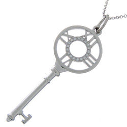 Tiffany Atlas Key Diamond Ladies Necklace 750 White Gold
