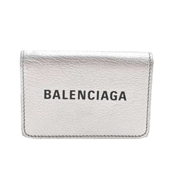 Balenciaga Womens Leather Wallet (tri-fold) Silver