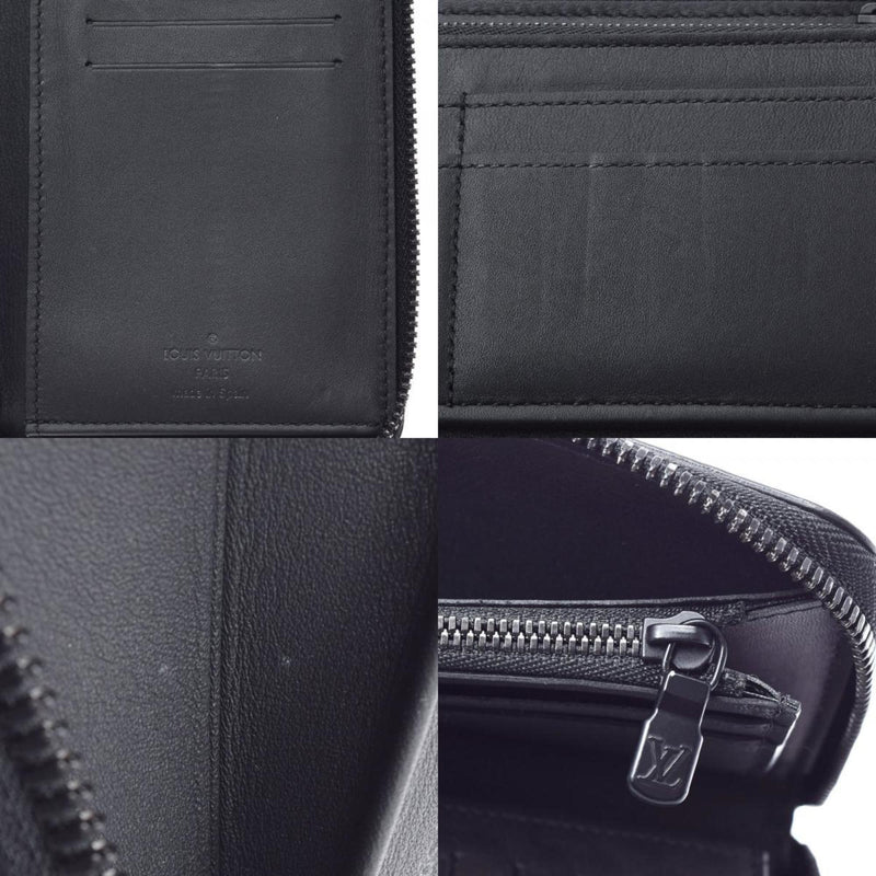 LOUIS VUITTON Monogram Shadow Zippy Vertical Black M62902 Men's Leather Wallet