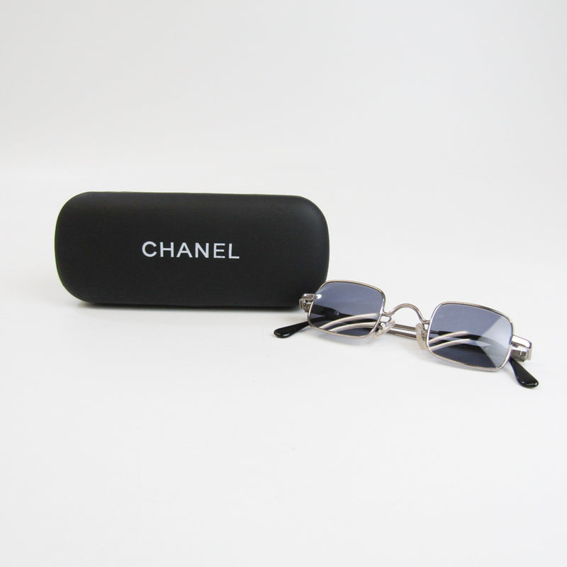 Chanel Womens Square Sunglasses Silver Square 09615 45002