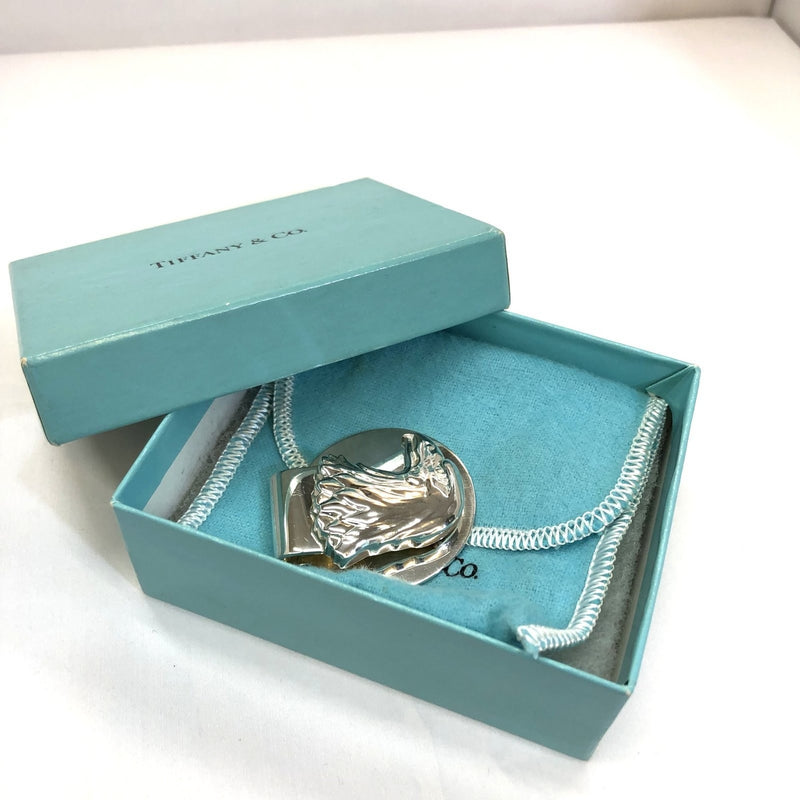 TIFFANY & Co. Tiffany Money Clip Eagle Bird Silver 925 Round Wallet Mens