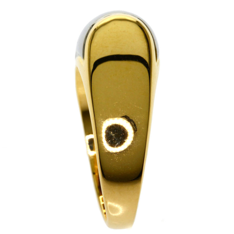 Bvlgari Tronchetto Ring K18 Yellow Gold Steel Ladies