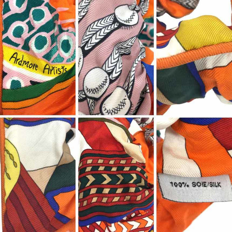 HERMES Hermes Scrunchie Claudia CHOUCHOU CLAUDIA Orange Hair