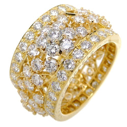 Van Cleef & Arpels 750YG 5.66ct Snowflake Band Diamond Ladies Ring 750 Yellow Gold