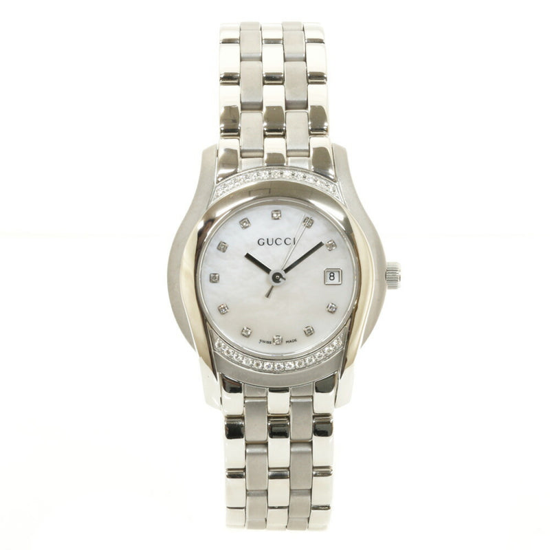 GUCCI Gucci SS Watch Bezel Diamond Shell 5500L Silver Ladies