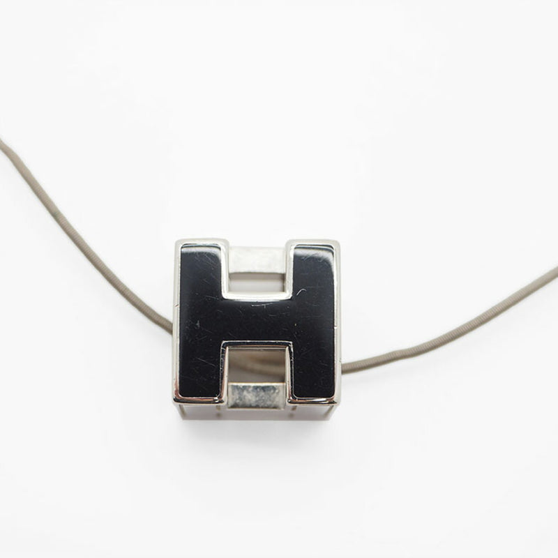 HERMES Hermes Cage Do Ash H Cube Necklace