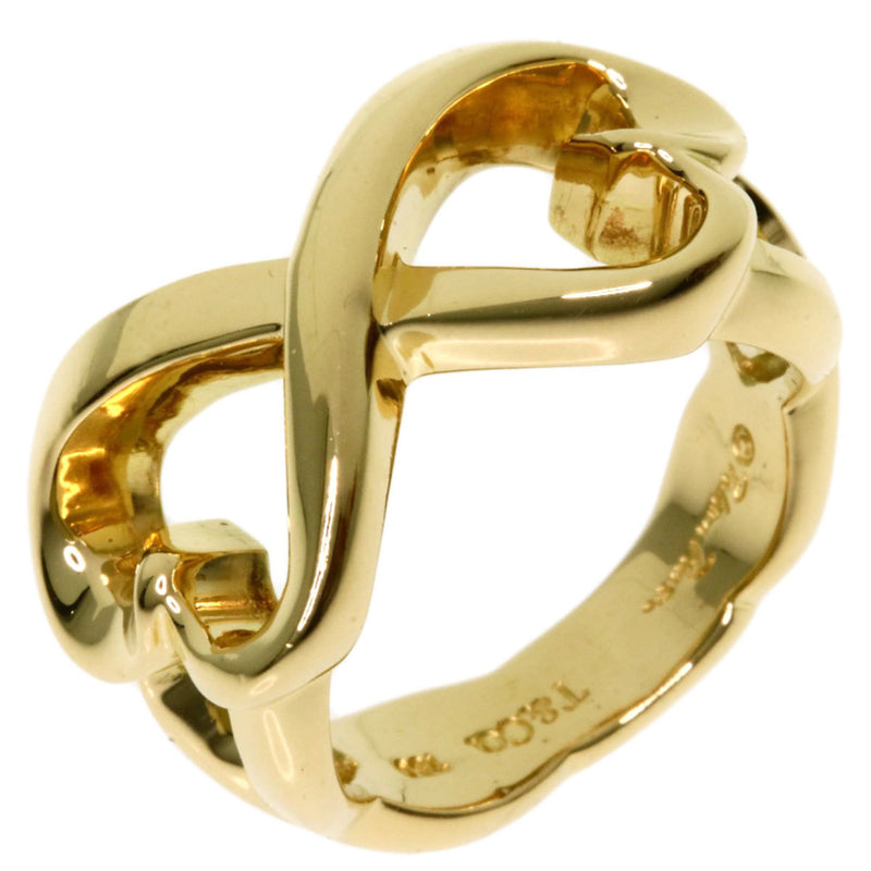 Tiffany Double Rubbing Heart Ring / K18 Yellow Gold Ladies