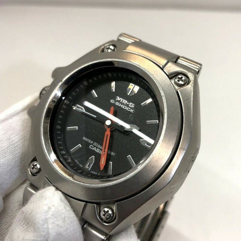 G-SHOCK CASIO Casio watch MRG-120 MR-G silver black analog quartz mens