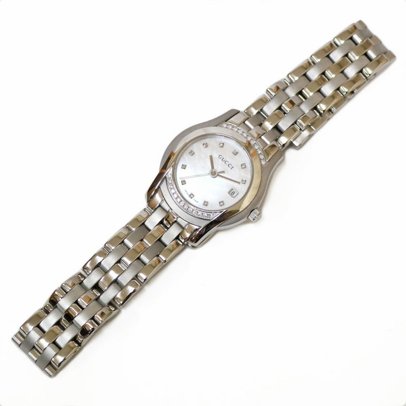 GUCCI Gucci SS Watch Bezel Diamond Shell 5500L Silver Ladies