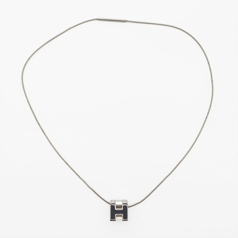 HERMES Hermes Cage Do Ash H Cube Necklace