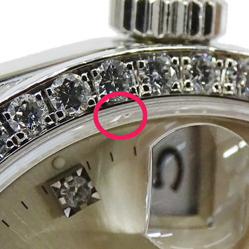 Rolex ROLEX Datejust 68286G W Watch Boys 10P Diamond Bezel Automatic AT Platinum PT Silver Polished