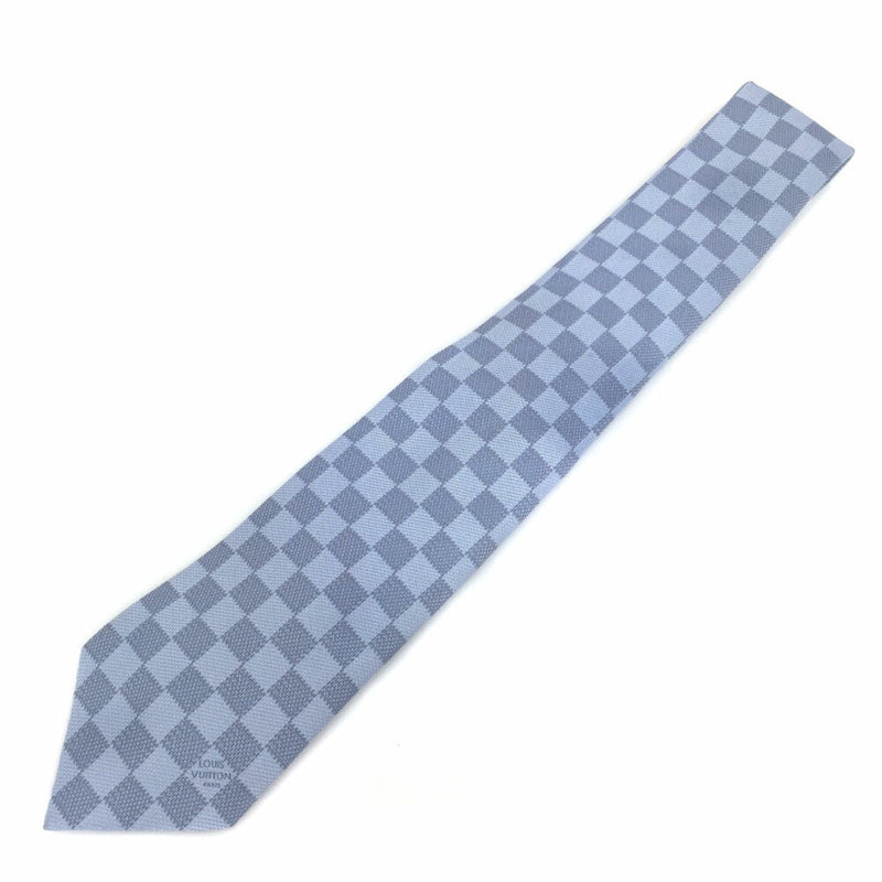 Louis Vuitton Necktie Cravat Damier Classic M78754 100% Silk Blue Clair Men's LOUIS VUITTON