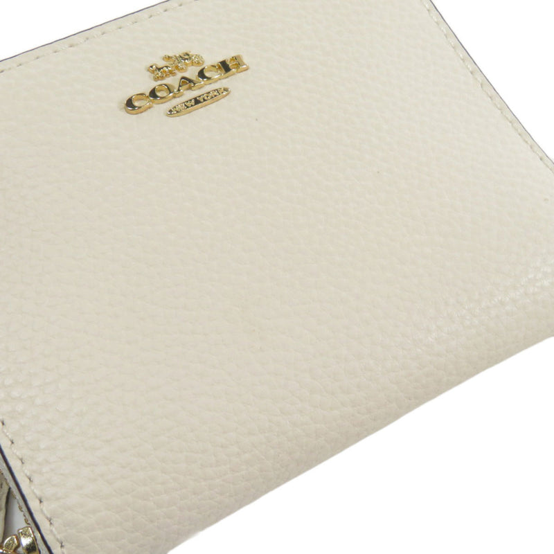 Coach F24808 Logo Motif Bi-Fold Wallet Leather Ladies
