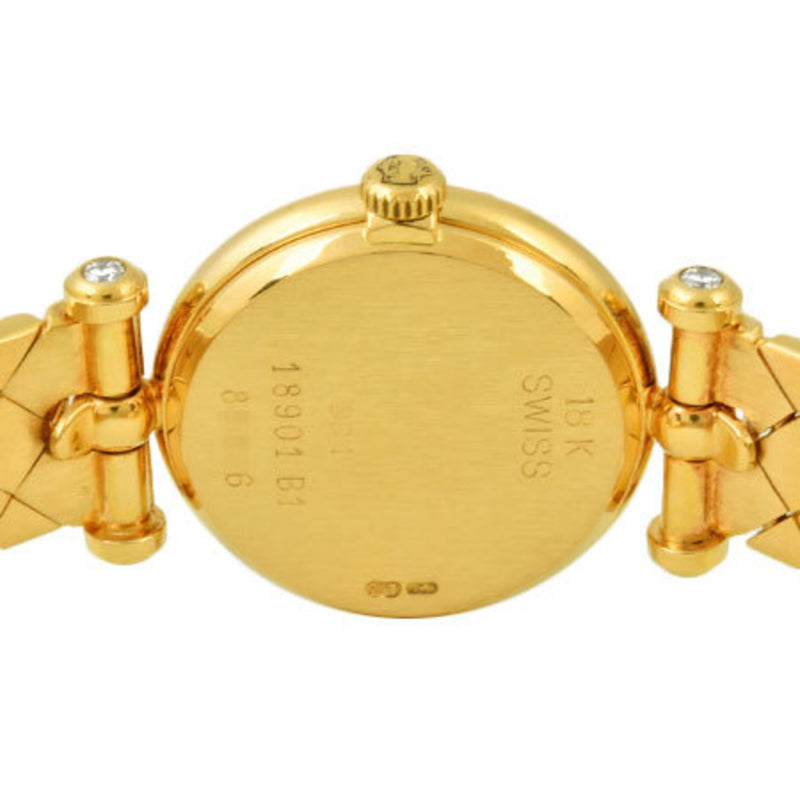 Van Cleef & Arpels Classic La Collection Diamond Bezel K18 Yellow Gold Ladies Watch Quartz White Dial 18901 B1
