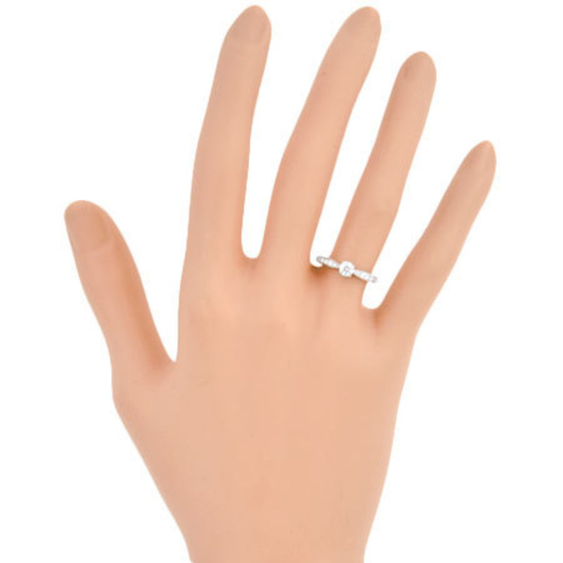 Tiffany TIFFANY & Co. Harmony Diamond 0.21ct (I / SI1 3EX) Solitaire Half Circle Ring Pt950 # 7.5