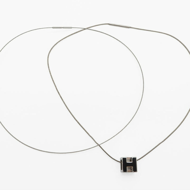 HERMES Hermes Cage Do Ash H Cube Necklace