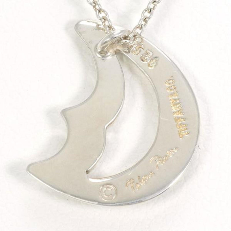 Tiffany Crescent Moon Silver Necklace Box Bag Total weight approx. 3.0g 41cm