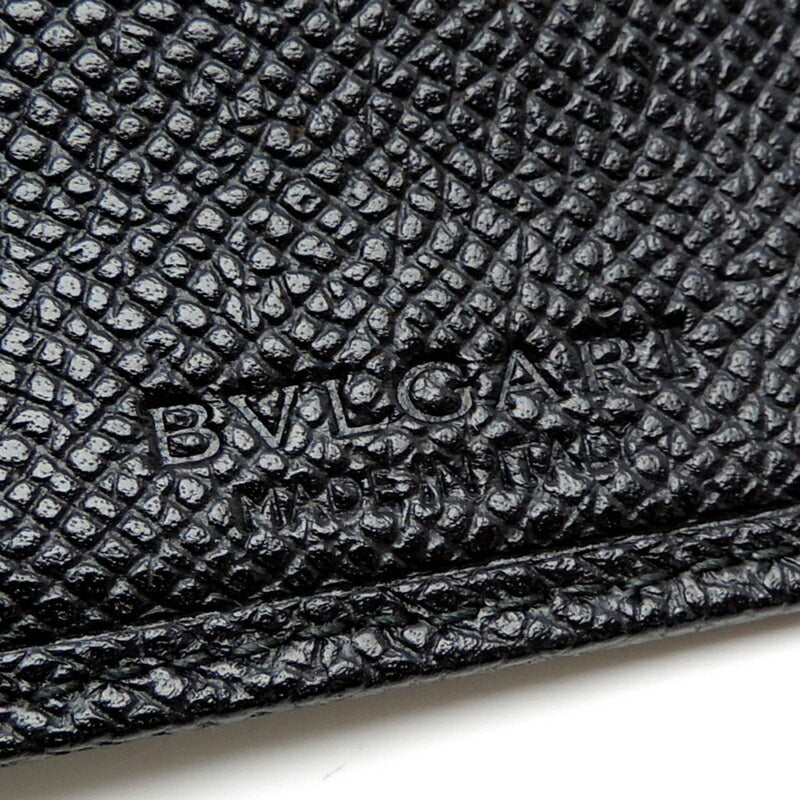 Bvlgari Men's Long Wallet Leather Black