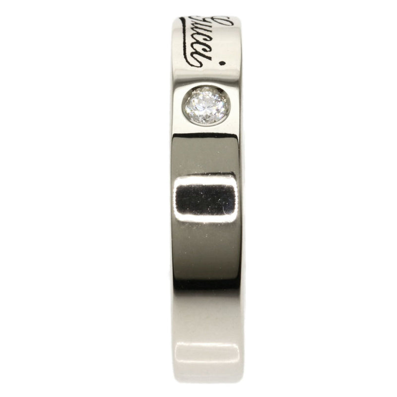 Gucci Icon Print Diamond # 14 Ring / K18 White Gold Ladies GUCCI