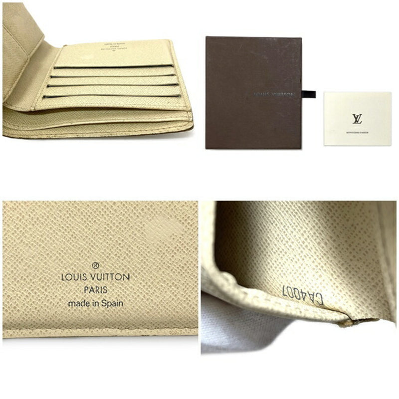 Louis Vuitton Bi-Fold Wallet Portofeuil Marco Gray White Damier Azul N60018 C007 LOUIS VUITTON LV Fold Womens Mens