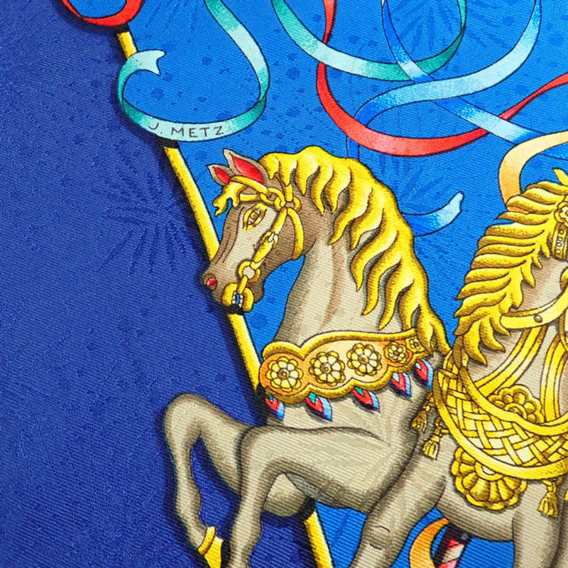 HERMES Silk Carre 90 LUNAPARK Amusement Park Scarf