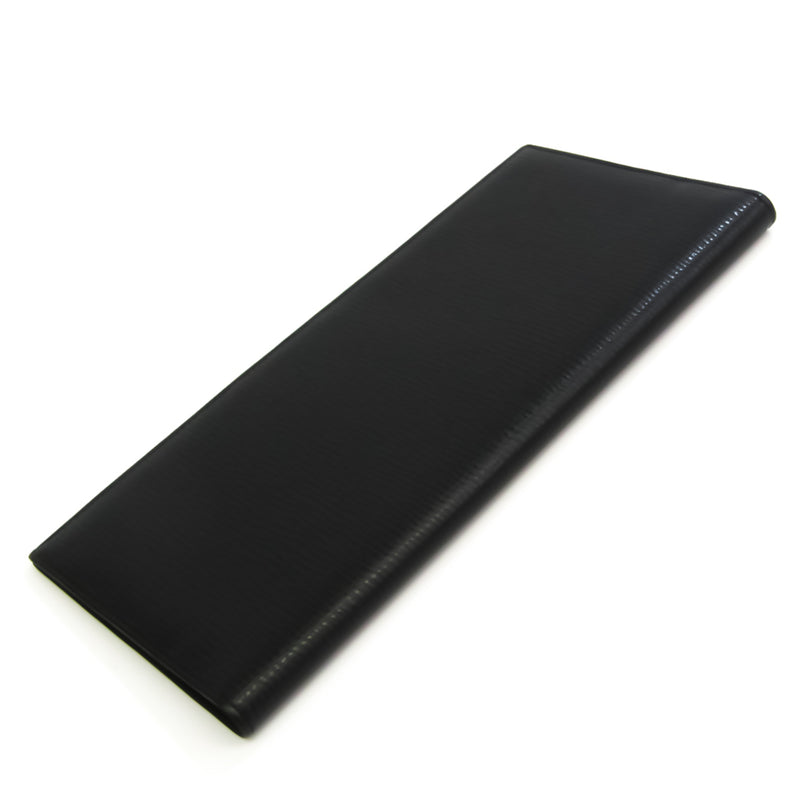 Loewe Check Case Men's Leather Long Bill Wallet (bi-fold) Black