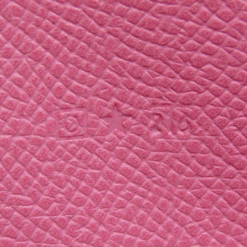 Hermes Azap Long Uno Pink Wallet Bi-Fold Epson Ladies