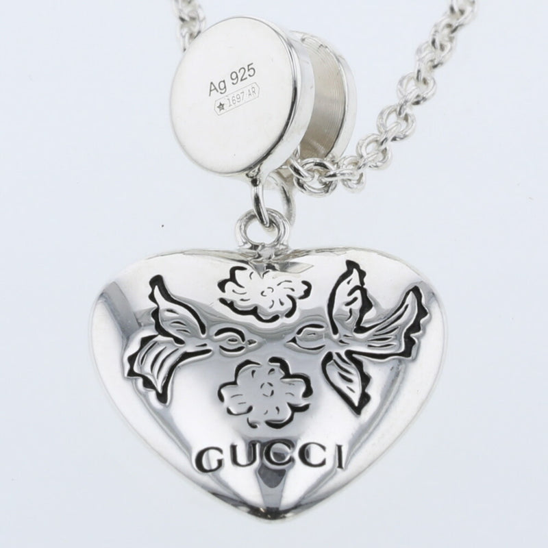 Gucci Necklace Blind For Love Silver 925 Zirconia Ladies