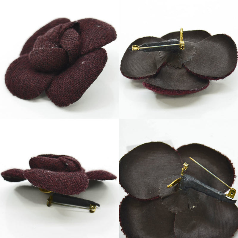 Chanel CHANEL Corsage Camellia Dark Brown Brooch Ladies