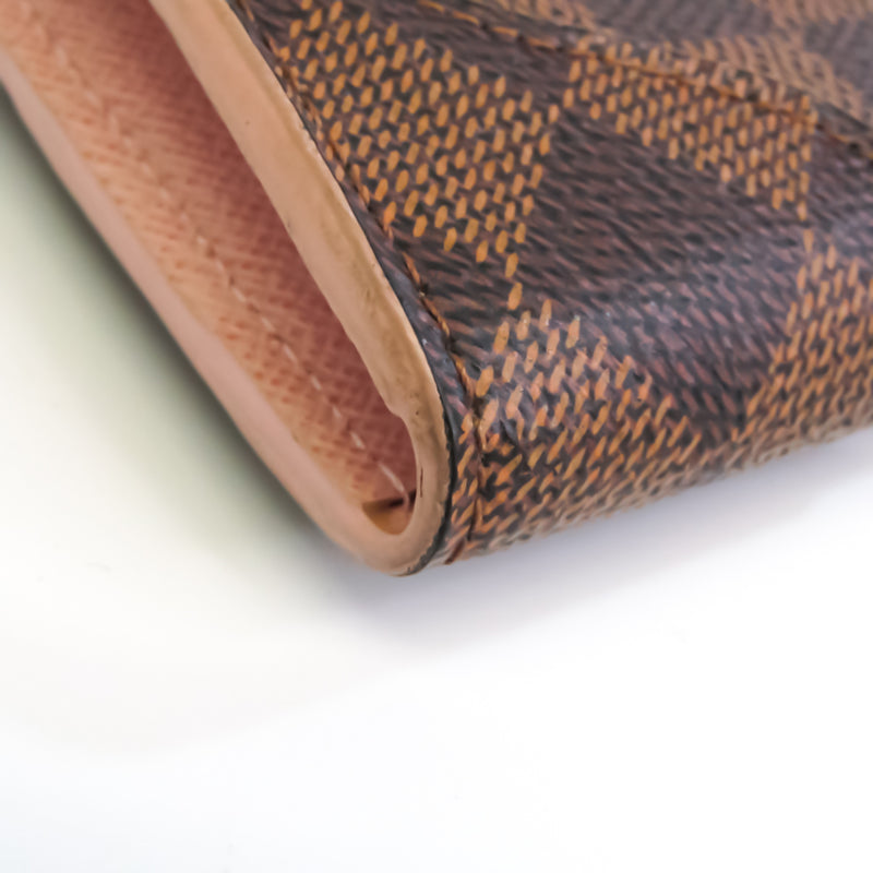 Louis Vuitton Damier Caissa Wallet N61227 Women's Damier Canvas Long Wallet (bi-fold) Ebene,Rose Ballerine
