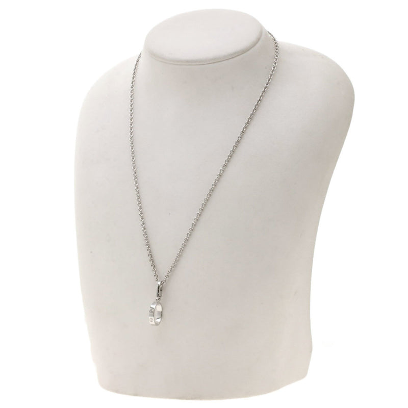 Cartier Love Charm Necklace K18 White Gold Ladies