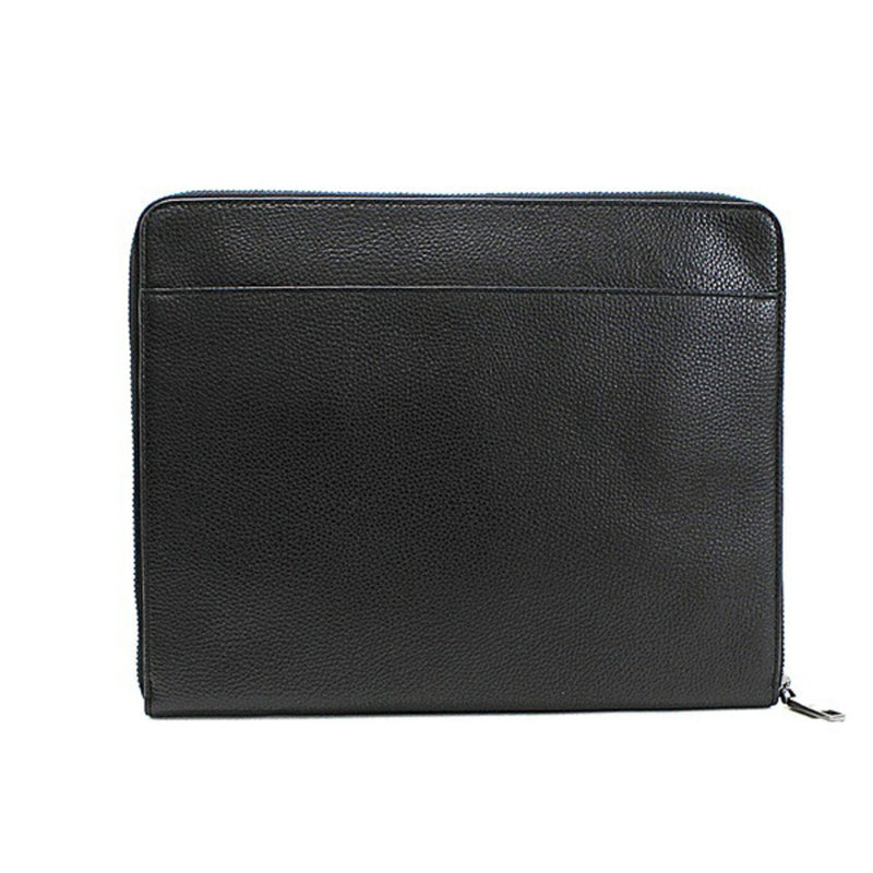 Coach Clutch Bag Second Back iPad Case Leather F25473 Black COACH Men's