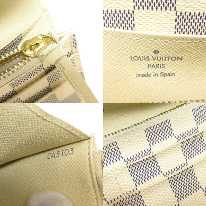 Louis Vuitton N63546 Emilie Wallet Damier Azul Long Wallet Bi-Fold Canvas Ladies