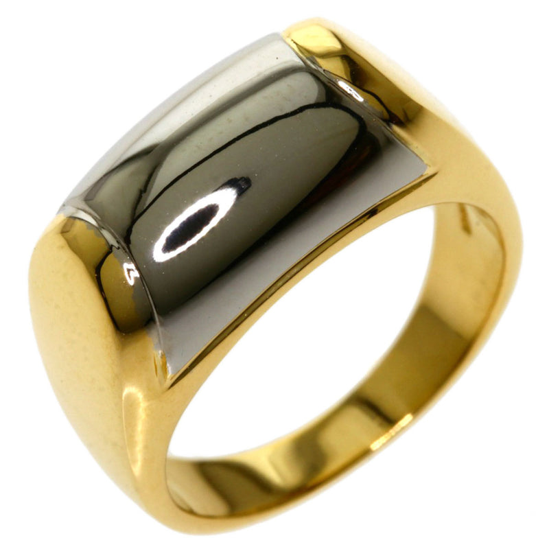 Bvlgari Tronchetto Ring K18 Yellow Gold Steel Ladies