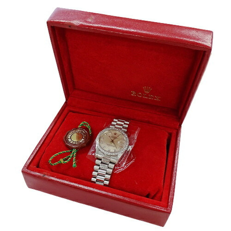 Rolex ROLEX Datejust 68286G W Watch Boys 10P Diamond Bezel Automatic AT Platinum PT Silver Polished
