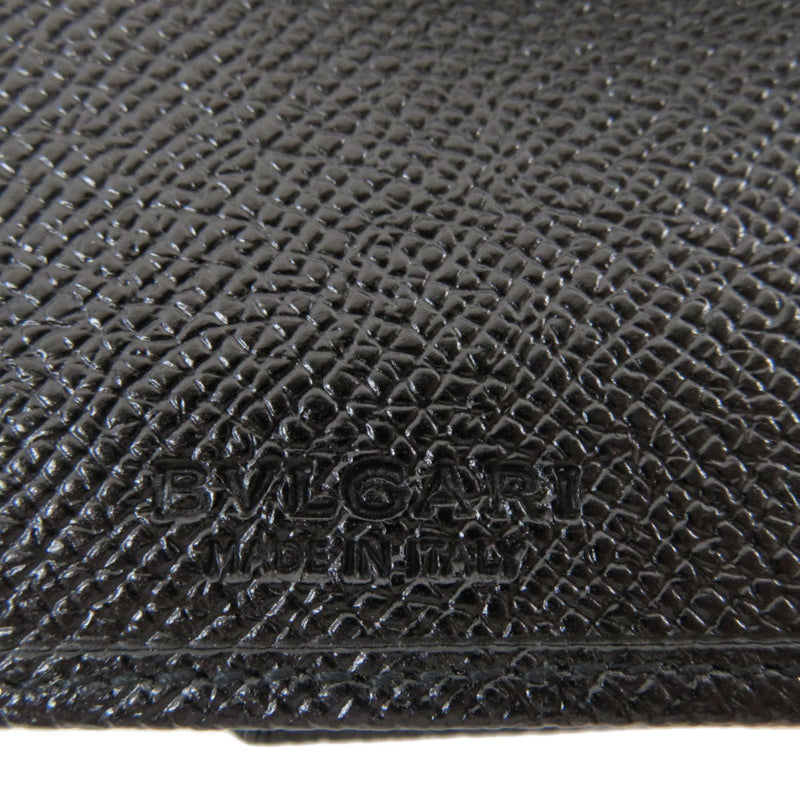 Bvlgari motif long wallet bi-fold leather ladies