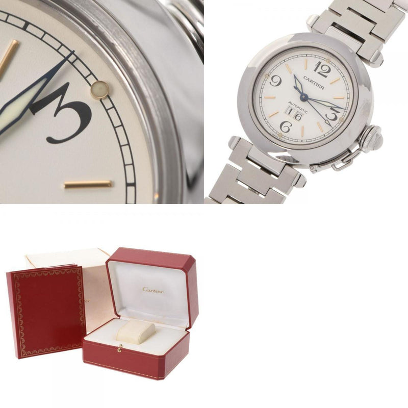 CARTIER Cartier Pasha C Big Date Mens SS Watch Automatic White Dial