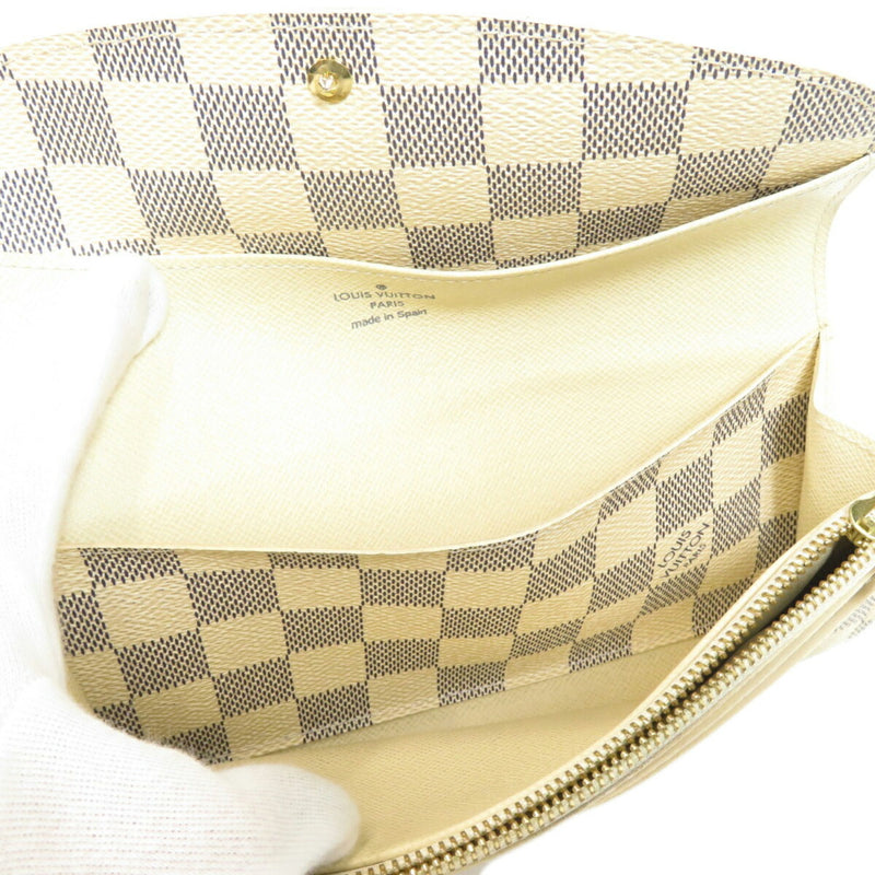 Louis Vuitton N63546 Emilie Wallet Damier Azul Long Wallet Bi-Fold Canvas Ladies