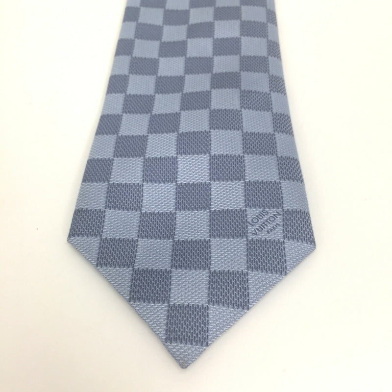 Louis Vuitton Necktie Cravat Damier Classic M78754 100% Silk Blue Clair Men's LOUIS VUITTON