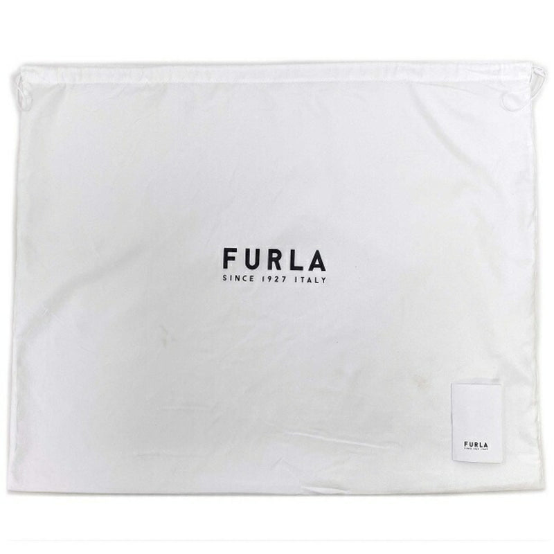 Furla Tote Bag Beige Black XB00510 BX0635 Canvas Leather FURLA Striped Laundry Large Ladies Natural
