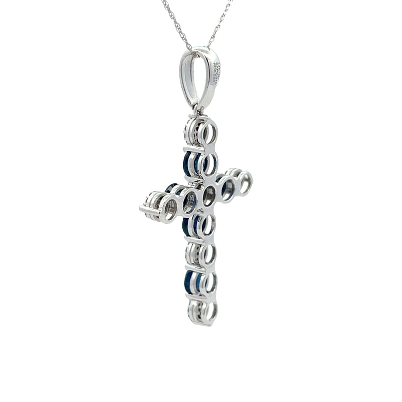 Sapphire Diamond Fashion Pendants 14KT White Gold