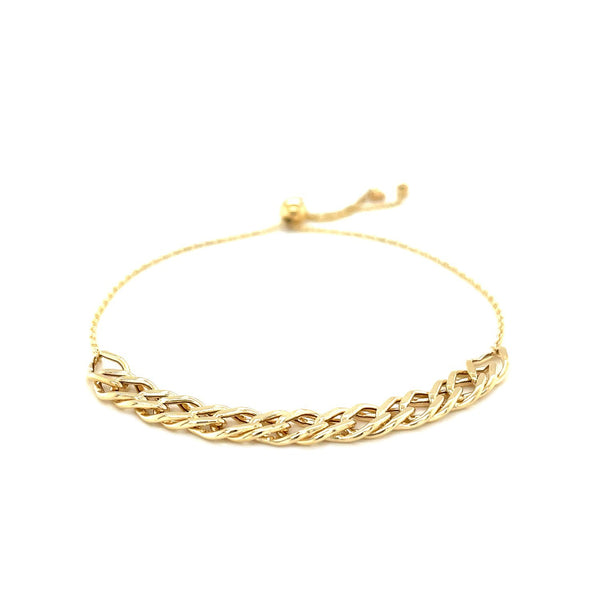 Adjustable Chain Bracelet in 14k Yellow Gold