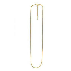 Endless Adjustable Wheat Chain in 14k Yellow Gold (1.10 mm)