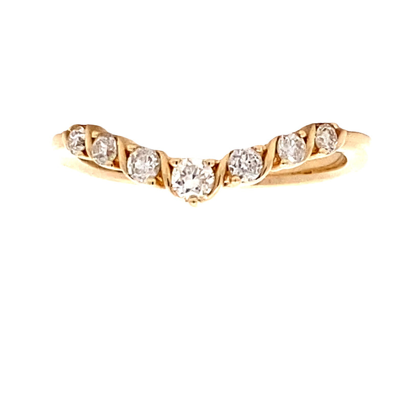 .25ct Diamond Wedding Band Ring 14KT Yellow Gold