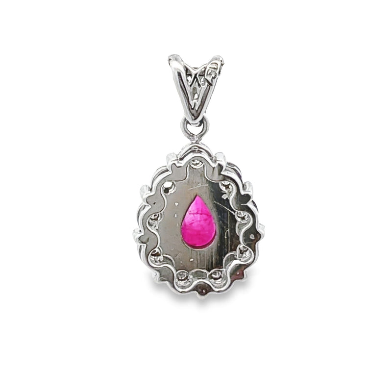 .57ct Ruby Diamond Fashion Pendants 18KT White Gold