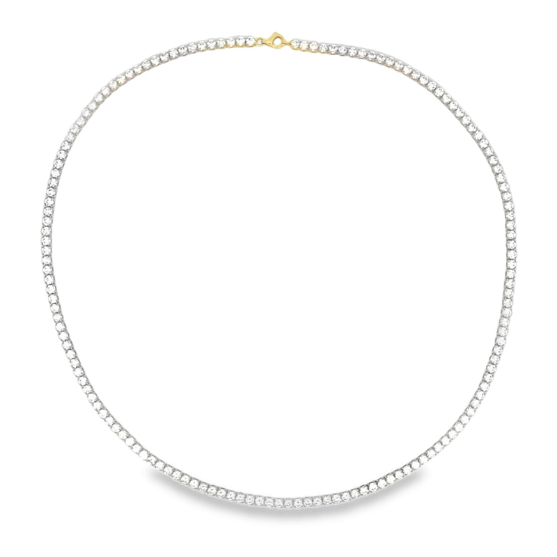 Lab Grown Diamond Tennis Necklace 14KT Yellow Gold