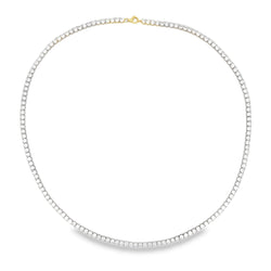 Lab Grown Diamond Tennis Necklace 14KT Yellow Gold