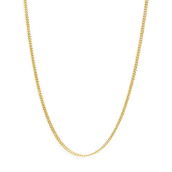 Semi-Solid 14K Yellow Gold 4.5mm Miami Cuban Chain Necklace - Unisex Chain - 22 Inches